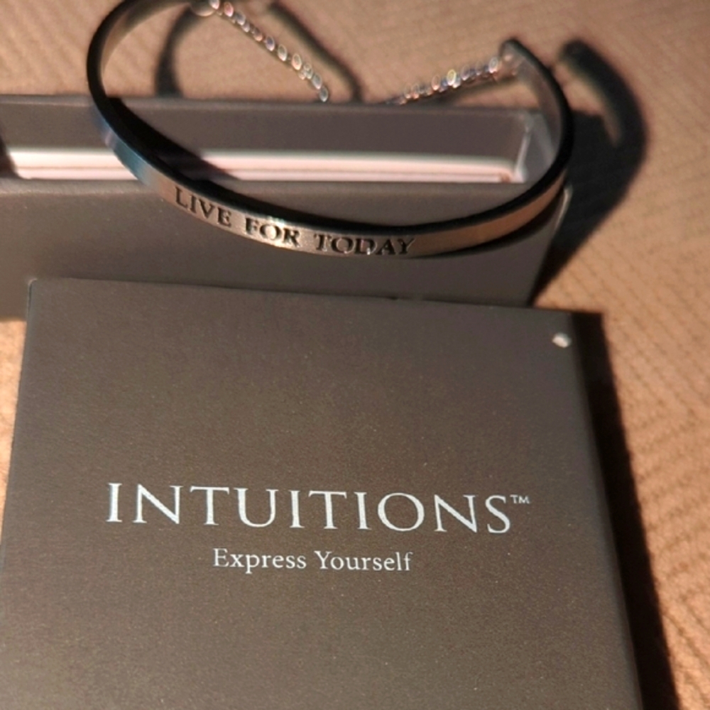 Intuitions "Live For Today" Silver Bracelet